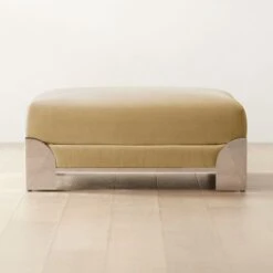 Luis Camel Velvet Ottoman