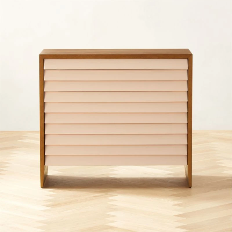 Wane Wood 2-Drawer File Cabinet With Vegan Leather Drawers